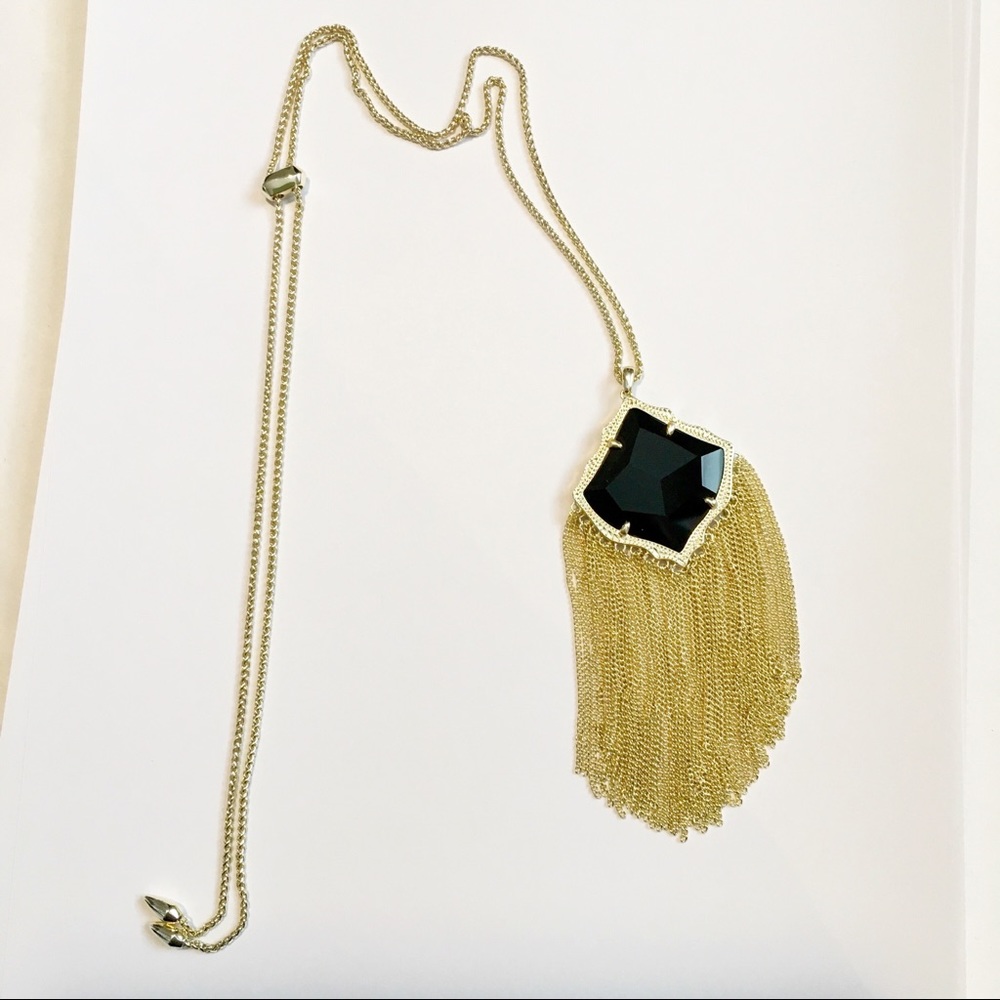 ❌SOLD❌ Kendra Scott Kingston black & gold necklace - Picture 5 of 6
